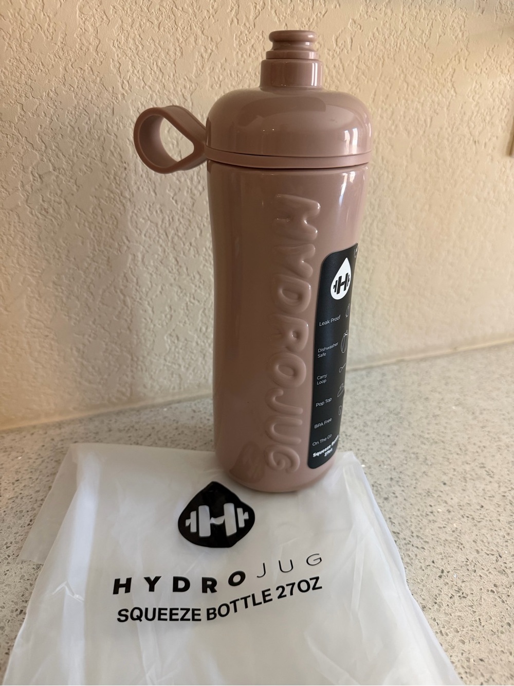 HydroJug Mauve 27oz Squeeze Bottle -